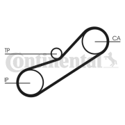 CT950K1 ozubení,sada rozvodového řemene CONTINENTAL CTAM