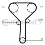 CT992 Ozubený řemen rozvodů CONTINENTAL CTAM