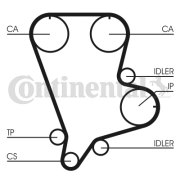CT993 ozubený řemen CONTINENTAL CTAM