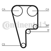 CT1102 ozubený řemen CONTINENTAL CTAM