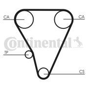 CT555 Ozubený řemen CONTINENTAL CTAM