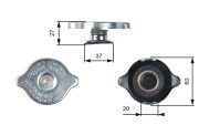 RC217 GATES uzatvárací kryt, nádobka chladiacej kvapaliny RC217 GATES