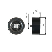 T36356 Vratná/vodicí kladka, klínový žebrový řemen RPM™ Racing Timing Belt GATES