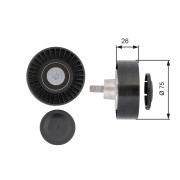 T36385 Vratná/vodicí kladka, klínový žebrový řemen RPM™ Racing Timing Belt GATES