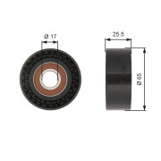 T36394 Vratná/vodicí kladka, klínový žebrový řemen RPM™ Racing Timing Belt GATES