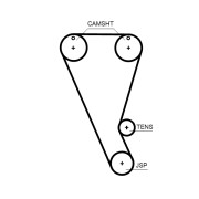 T372HOB Ozubený řemen FleetRunner™ Micro-V® Kit GATES