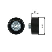 T36444 Vratná/vodicí kladka, klínový žebrový řemen RPM™ Racing Timing Belt GATES