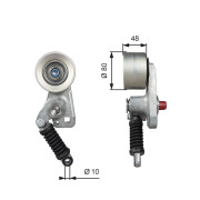 T38705 Napínák, žebrovaný klínový řemen Vulco-Flex® Green Stripe® GATES