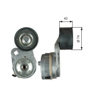 T38718 Napínák, žebrovaný klínový řemen Vulco-Flex® Green Stripe® GATES