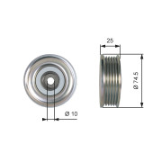 T39285 Napínací kladka, žebrovaný klínový řemen RPM™ Racing Timing Belt GATES