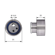 T41119 Napínací kladka, ozubený řemen FleetRunner™ V-Belt GATES