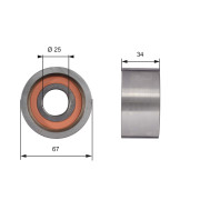 T41178 Vratná/vodicí kladka, ozubený řemen DriveAlign® GATES