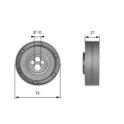 T41216 Napínací kladka, ozubený řemen FleetRunner™ V-Belt GATES