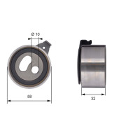 T41296 Napínací kladka, ozubený řemen FleetRunner™ V-Belt GATES