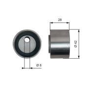 T41305 Napínací kladka, ozubený řemen FleetRunner™ V-Belt GATES