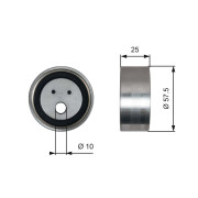 T41321 Napínací kladka, ozubený řemen FleetRunner™ V-Belt GATES