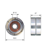 T42102 Vratná/vodicí kladka, ozubený řemen DriveAlign® GATES