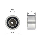 T42152 Vratná/vodicí kladka, ozubený řemen DriveAlign® GATES