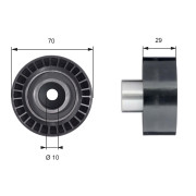 T42164 Vratná/vodicí kladka, ozubený řemen DriveAlign® GATES