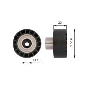 T42207 Vratná/vodicí kladka, ozubený řemen FleetRunner™ V-Belt GATES