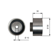 T42316 Vratná/vodicí kladka, ozubený řemen FleetRunner™ V-Belt GATES