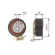 T43023 Napínací kladka, ozubený řemen DriveAlign® GATES