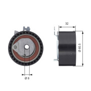 T43064 Napínací kladka, ozubený řemen DriveAlign® GATES