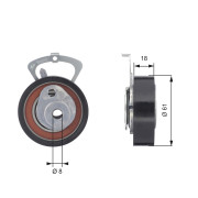 T43078 Napínací kladka, ozubený řemen DriveAlign® GATES