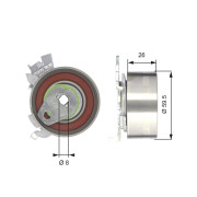 T43106 Napínací kladka, ozubený řemen DriveAlign® GATES