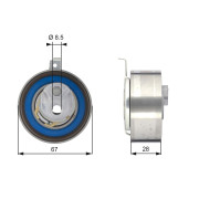 T43152 Napínací kladka, ozubený řemen DriveAlign® GATES