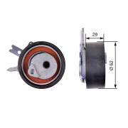 T43218 Napínací kladka, ozubený řemen FleetRunner™ V-Belt GATES