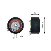 T43236 Napínací kladka, ozubený řemen DriveAlign® GATES