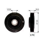 TVD1059 Řemenice, klikový hřídel RPM™ Racing Timing Belt GATES