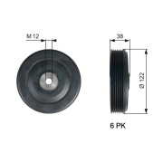 TVD1112 Řemenice, klikový hřídel RPM™ Racing Timing Belt GATES