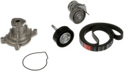 KP76PK1735 Vodní pumpa + klinový żebrový řemen Micro-V® Kit ESTART™ GATES