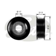 T36055 Vratná/vodicí kladka, klínový žebrový řemen DriveAlign® GATES