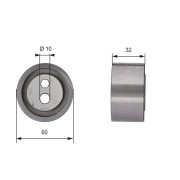 T41166 GATES napínacia kladka ozubeného remeňa T41166 GATES