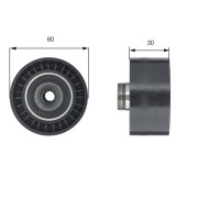 T42191 Vratná/vodicí kladka, ozubený řemen FleetRunner™ GATES