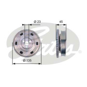 TVD1069 Řemenice, klikový hřídel RPM™ Racing Micro-V® GATES