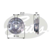 TVD1071 Řemenice, klikový hřídel DriveAlign® GATES