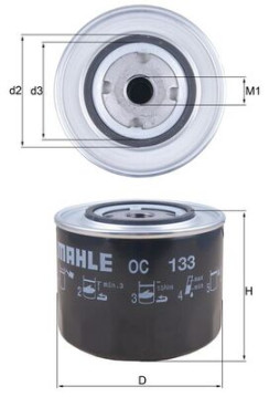 OC 133 KNECHT olejový filter OC 133 KNECHT