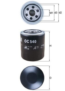 OC 540 Olejový filtr KNECHT