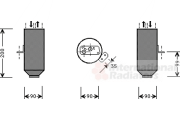 0600D219 sušič klimatizace 2.5TD (±AUT), 2.5TD Touring (±AUT), 2.9D 24V (±AUT), 2.9D 24V Touring (±AUT) VAN WEZEL