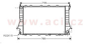 03002083 chladič 2.6i 12V (±AC), 2.8 12V (±AC) [632*411*30] VAN WEZEL