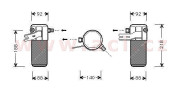 0300D012 sušič klimatizace 2.8i 30V (±AUT), 2.5TDi (±AUT) 0300D012 VAN WEZEL
