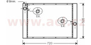 06002405 chladič 540i (±AC), 550i (±AC), 650i (±AC) [620*485*32] výrobce BEHR-HELLA 06002405 VAN WEZEL