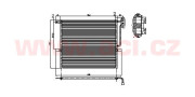 06005369 chladič klimatizace bez sušiče 2.0i 16V, 2.5 24V , 3.0 24V  [525*473*13] VAN WEZEL
