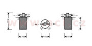 0600D021 VAN WEZEL sušič klimatizace 1.6i -> 2.5i (±AUT), 2.4D (±AUT), 2.4TD (±AUT) 0600D021 VAN WEZEL