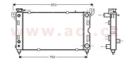 07002028 chladič 2.0i (±AUT±AC), 2.4i (±AUT±AC), 3.0i (±AUT±AC) [652*398*34] 07002028 VAN WEZEL
