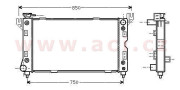 07002029 chladič 3.3i 12V (±AUT±AC), 3.8i 12V (±AUT±AC) [664*375*35] 07002029 VAN WEZEL